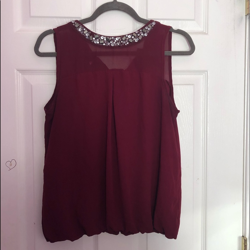 Burgundy tank top